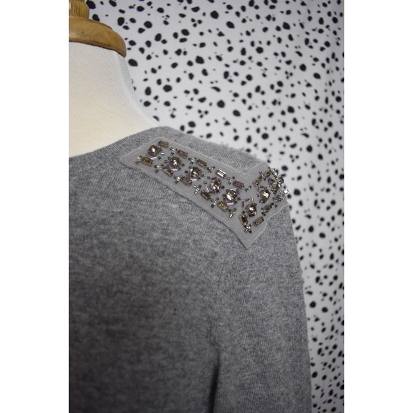 J. Crew Cashmere Blend Rhinestone Sweater Large - Picture 6 of 7