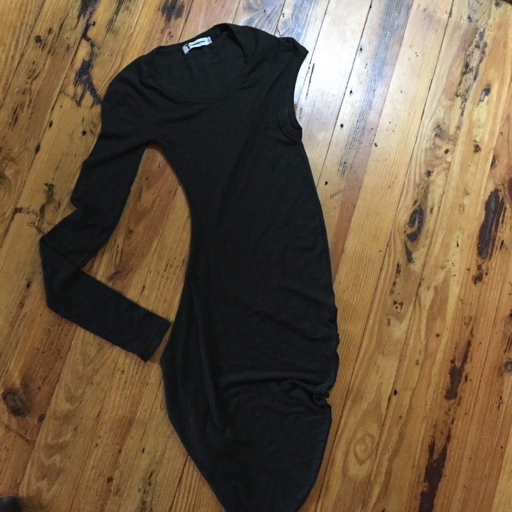 T Alexander wang asymmetrical tencel ribbed dress