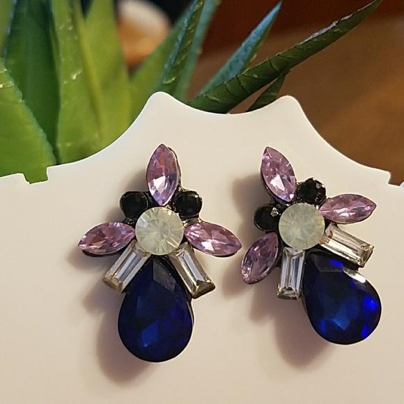 Jewelry - Stunning blue and purple gemstone earrings