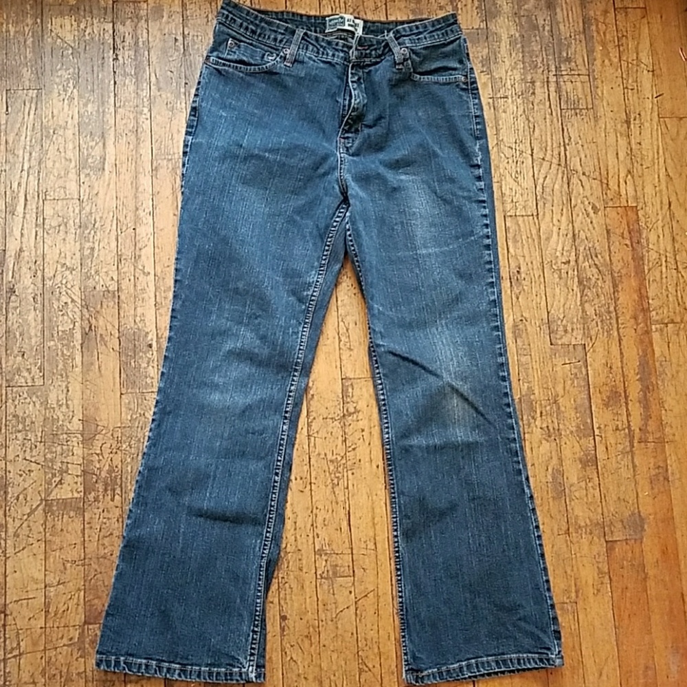 Levis At waist boot cut classic wash blue jeans