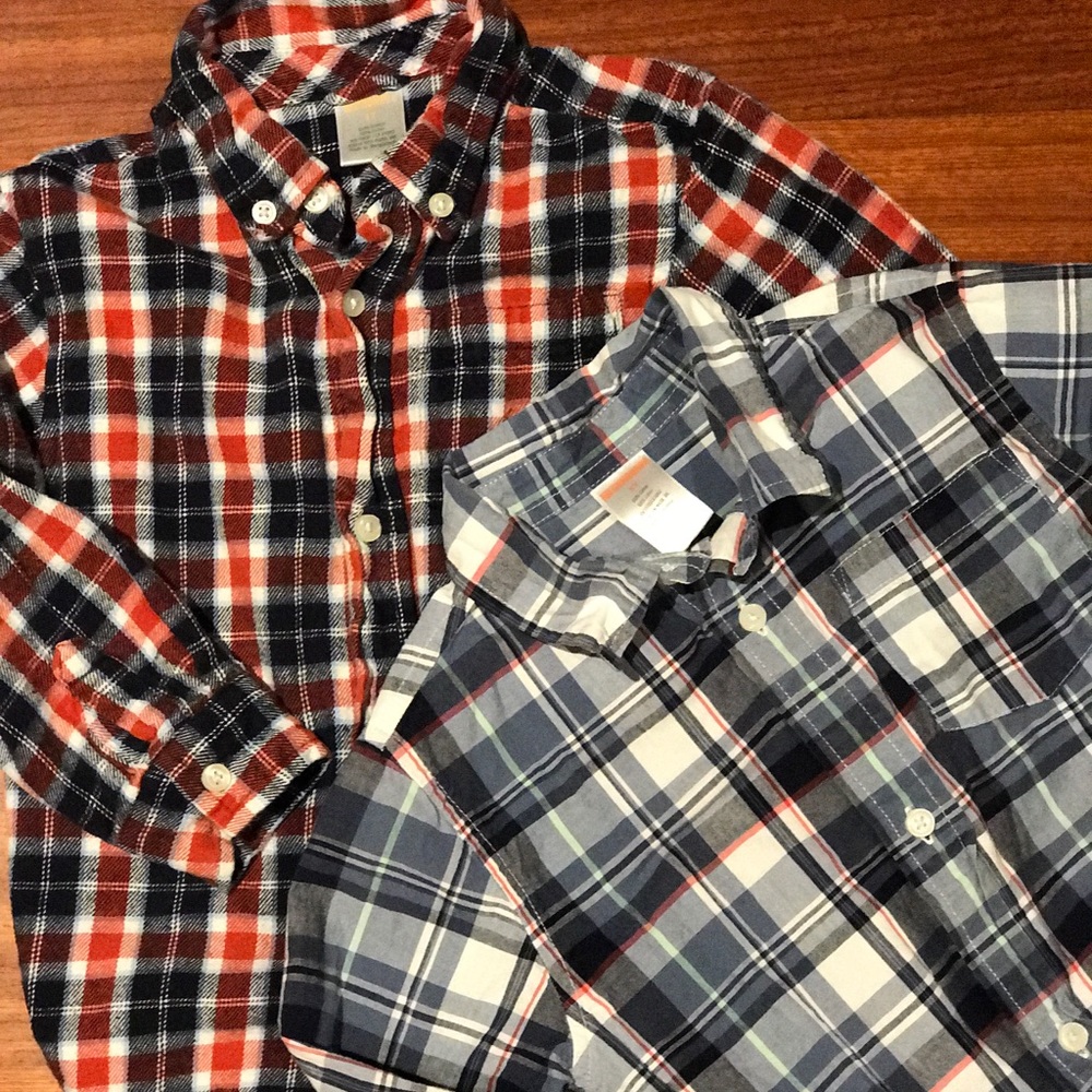 2 Gymboree long sleeve button up shirts