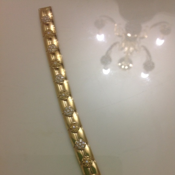 ELLIE CHATILA BRACELET 18K YG DIAMONDS SAPPHIRES - Picture 4 of 6