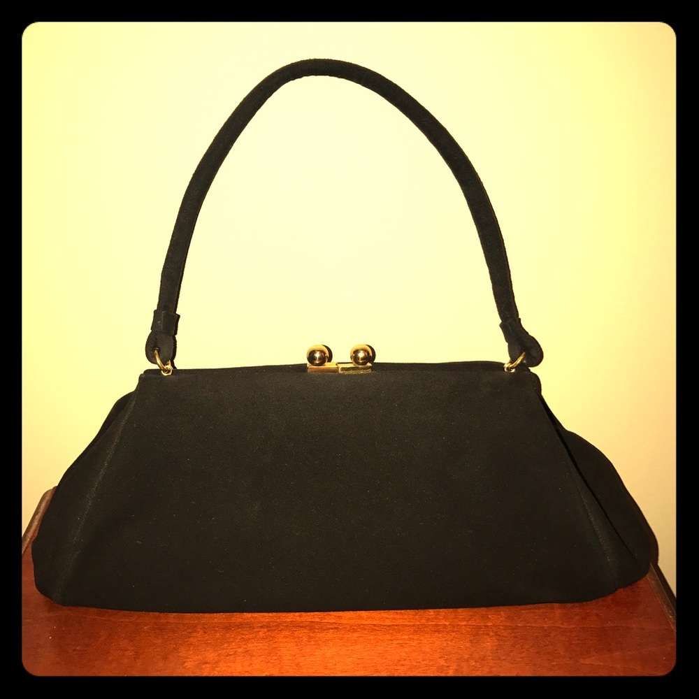 50's Koret Suede Handbag with Accessories