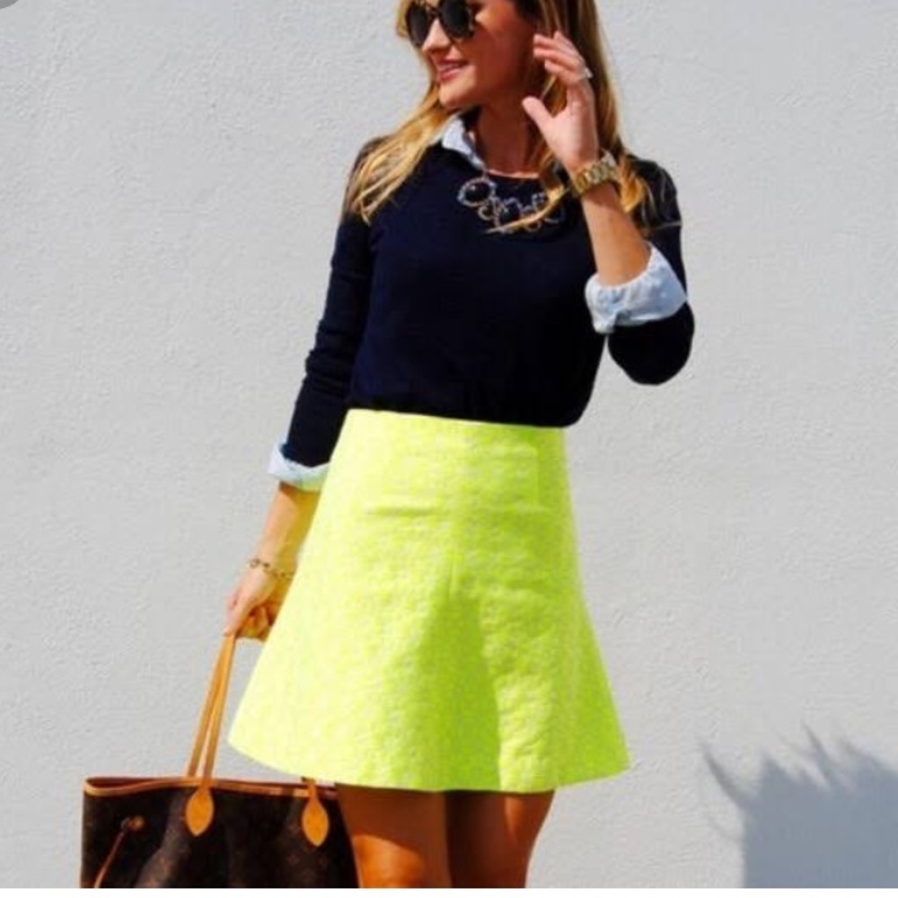 Neon J. Crew A line skirt