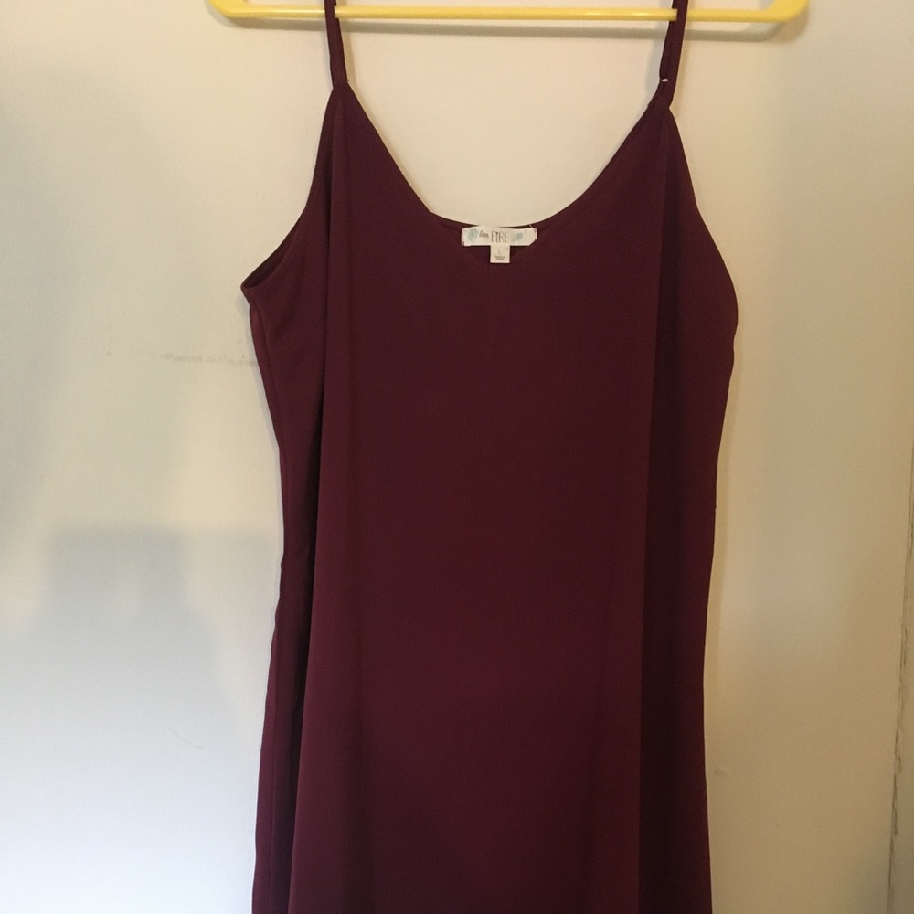 Burgundy style slip dress