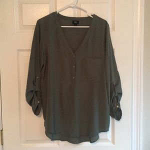 Hunter Green 3/4 sleeve blouse