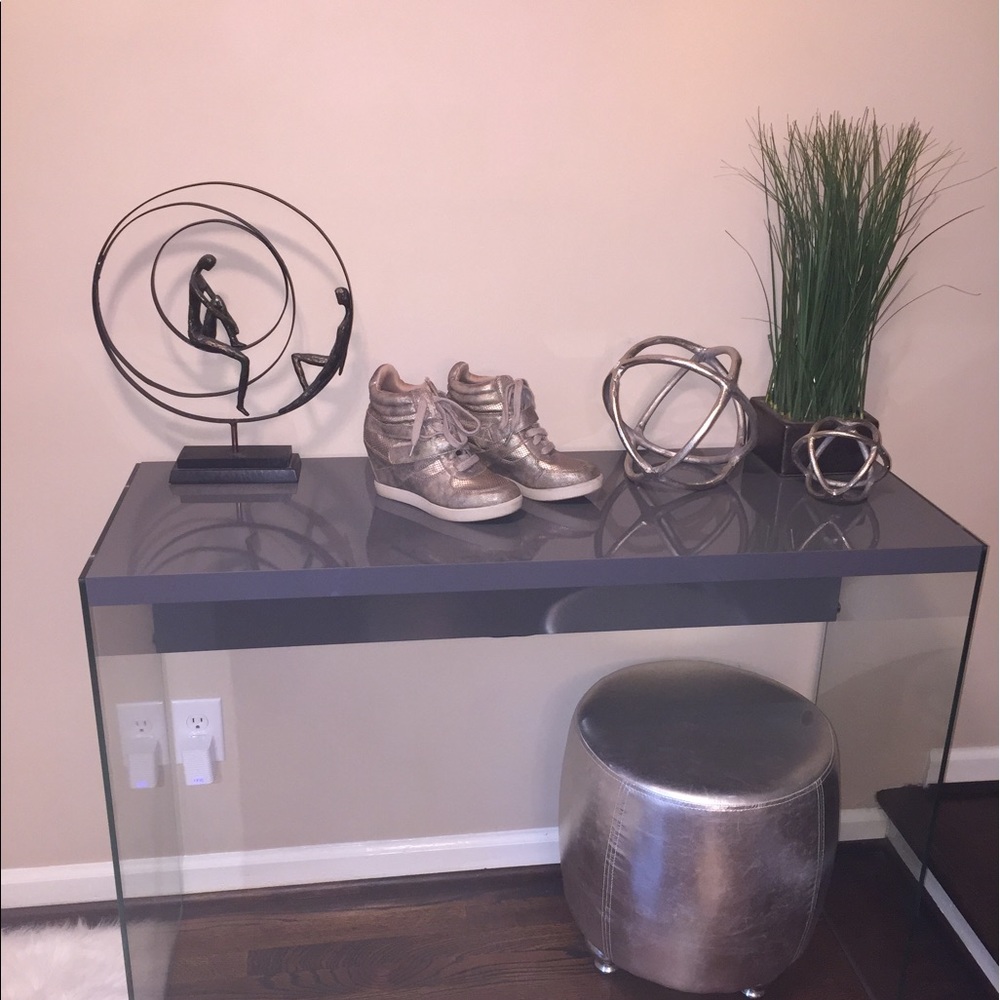 Cute gold high top sneakers