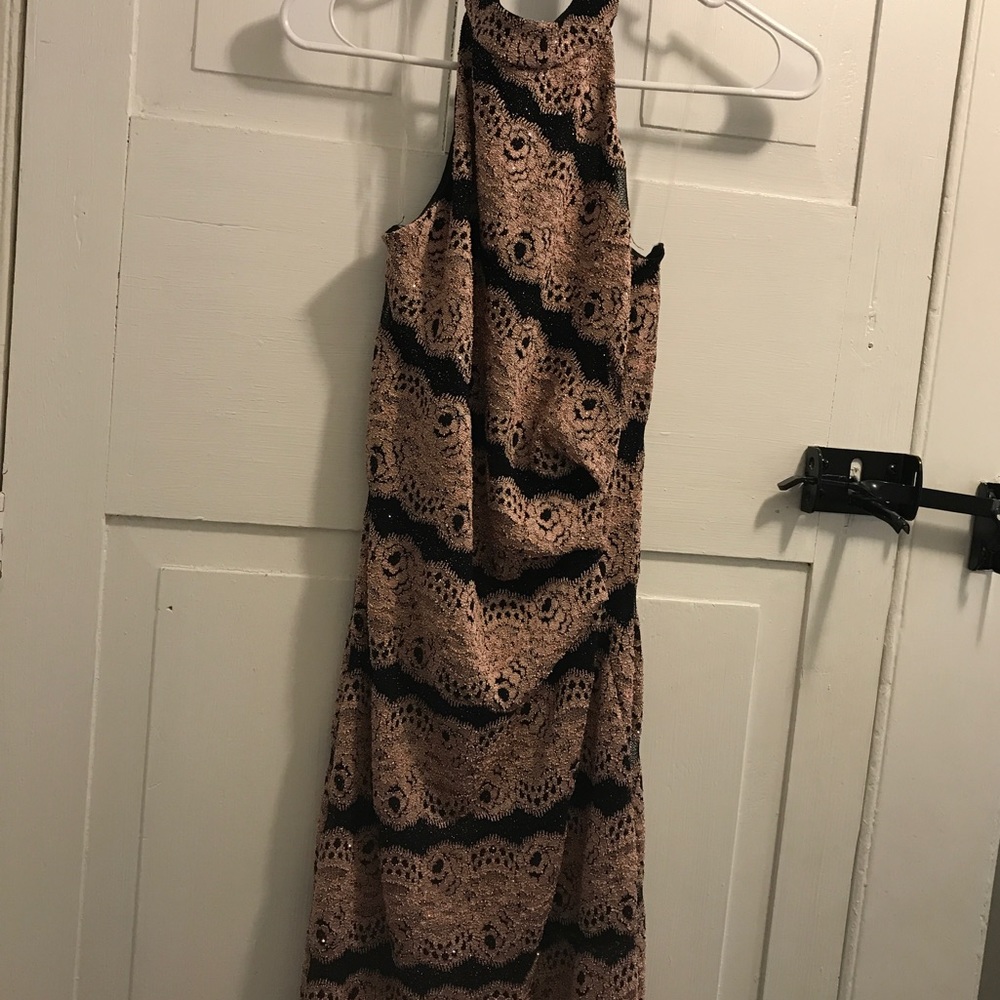 Rose gold halter bodycon