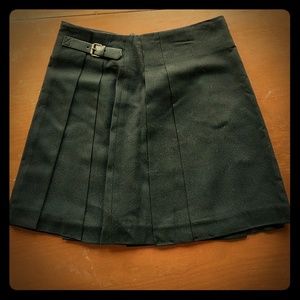 NWT Uniqlo wool blend black pleated skirt