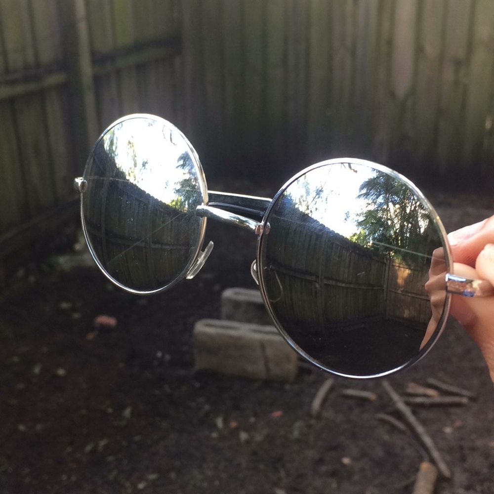 Silver Reflecting Sunglasses