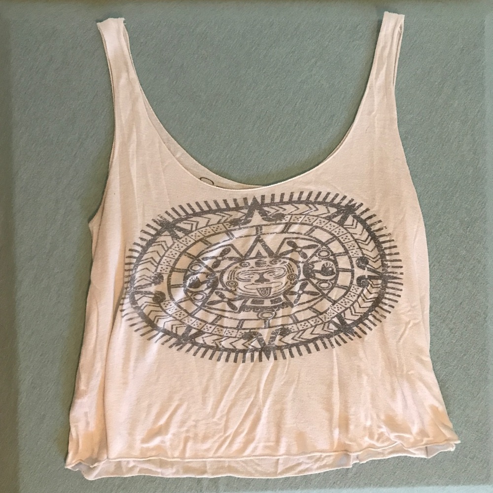 White Flowy Tribal Tank