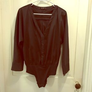 NWT Zara bodysuit dress shirt