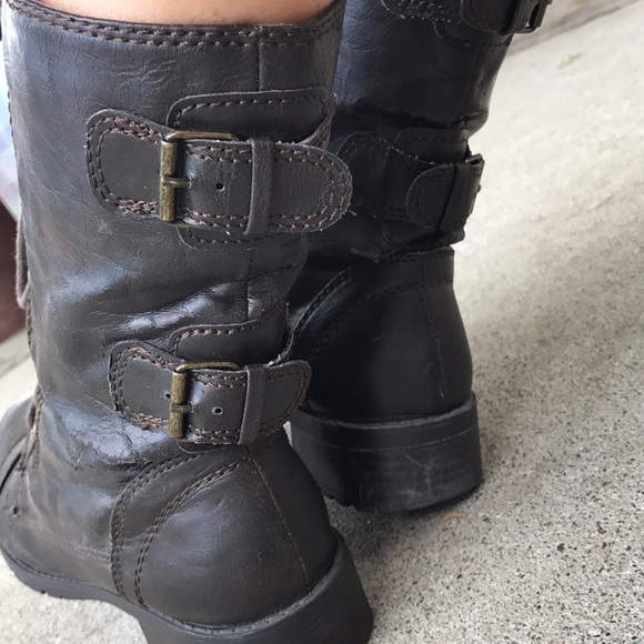 Dark brown military boots - Picture 4 of 4