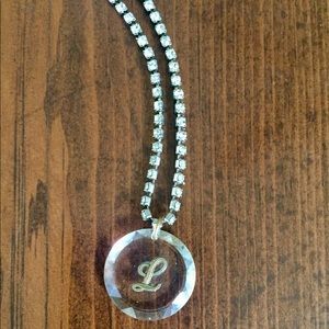 Anthropologie L Monogram Necklace