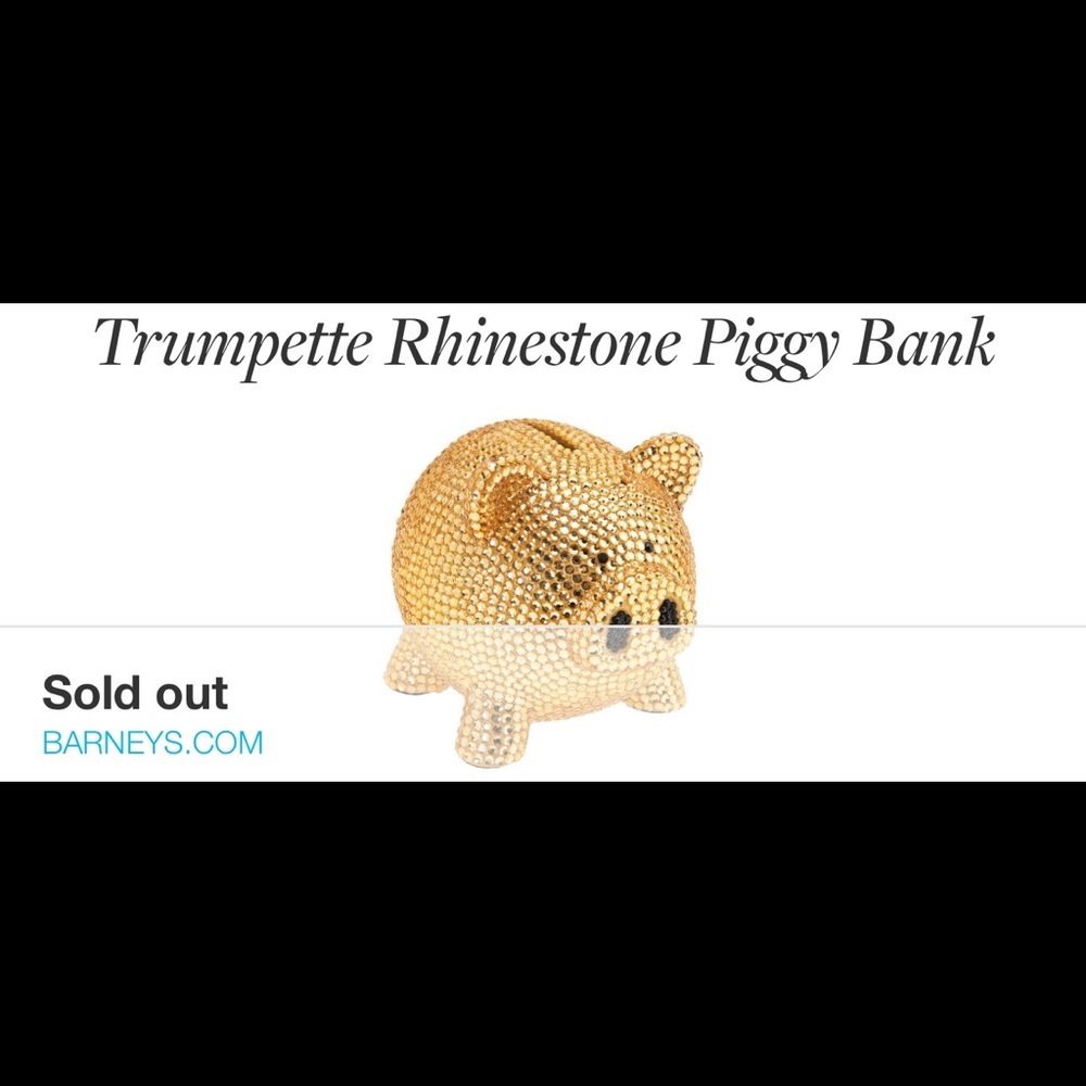 Trumpette Gold piggy bank