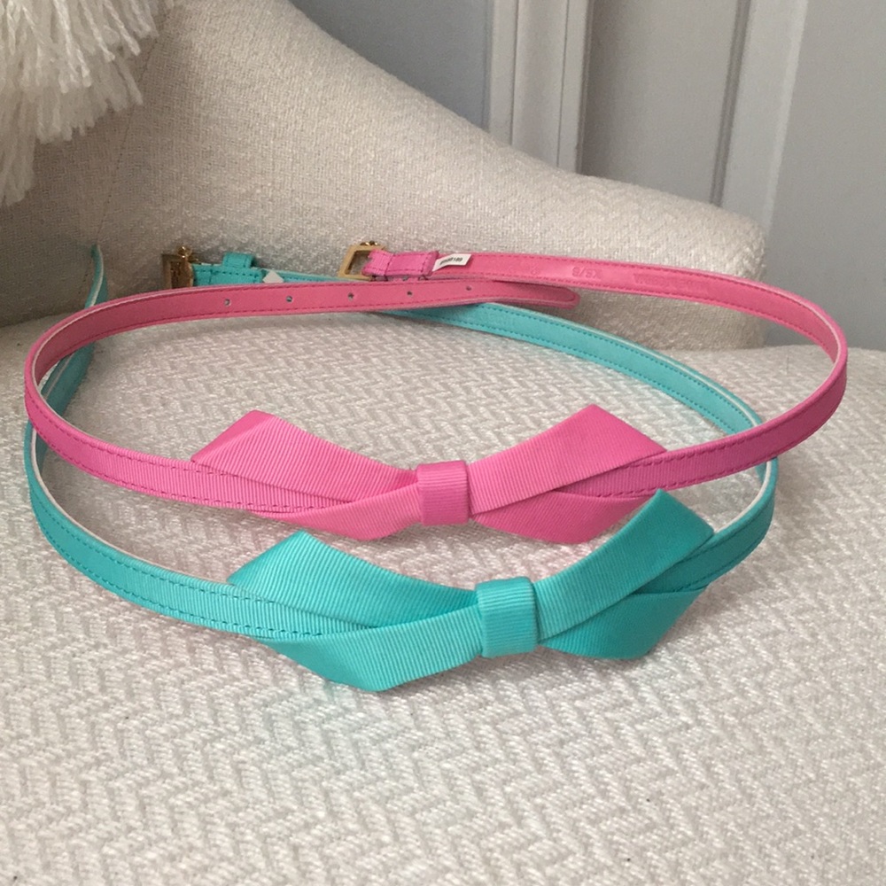 Lilly Pulitzer Bow Belts- Pink and Blue