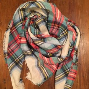 Plaid Blanket Scarf