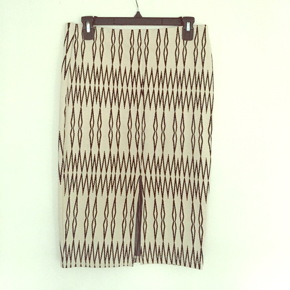 Geo Striped Zara Skirt (front slit)