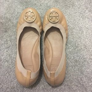Tory brunch flats, gently worn