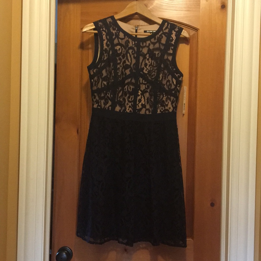 Navy lace dress