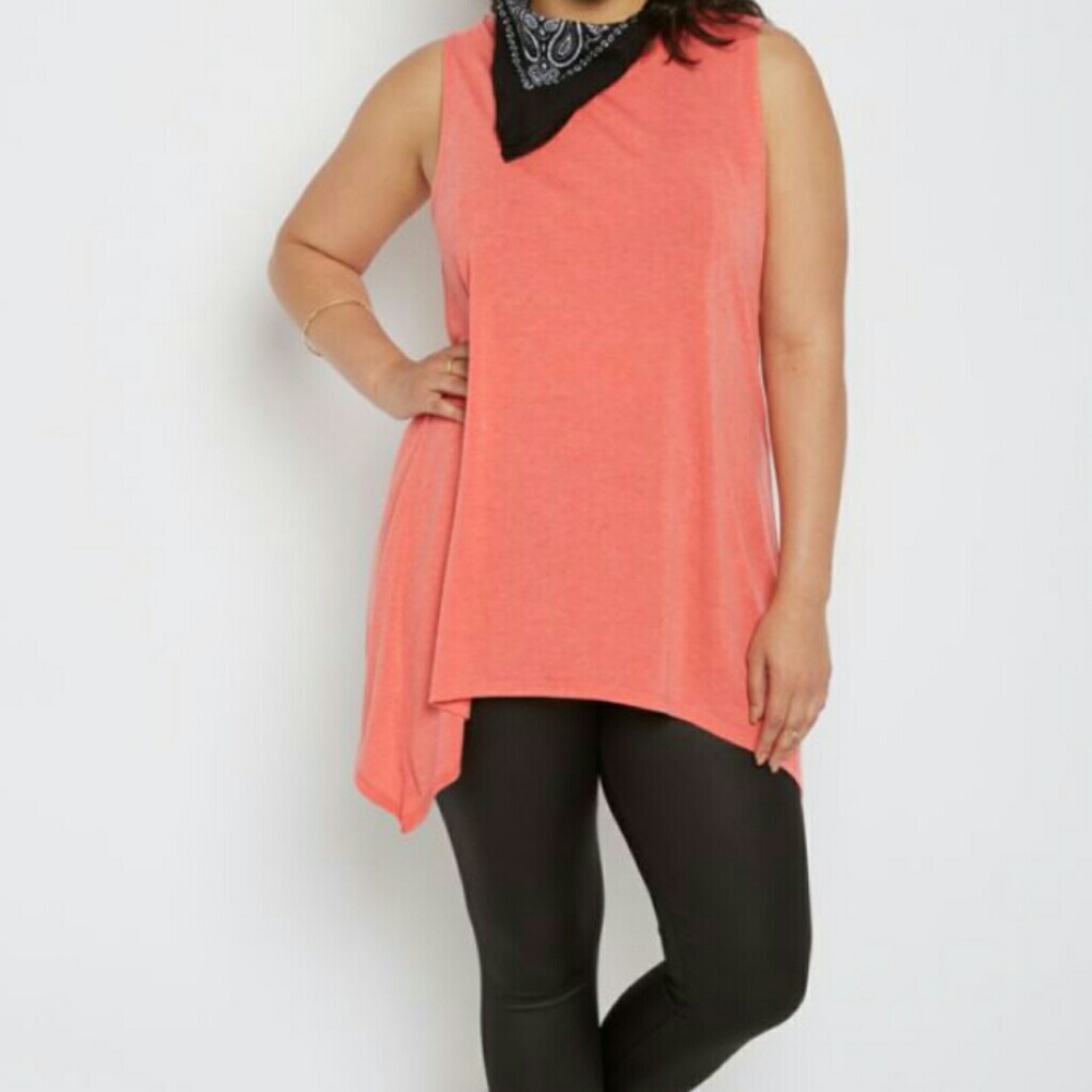 NWT sz 1X Coral Sharkbite Tunic