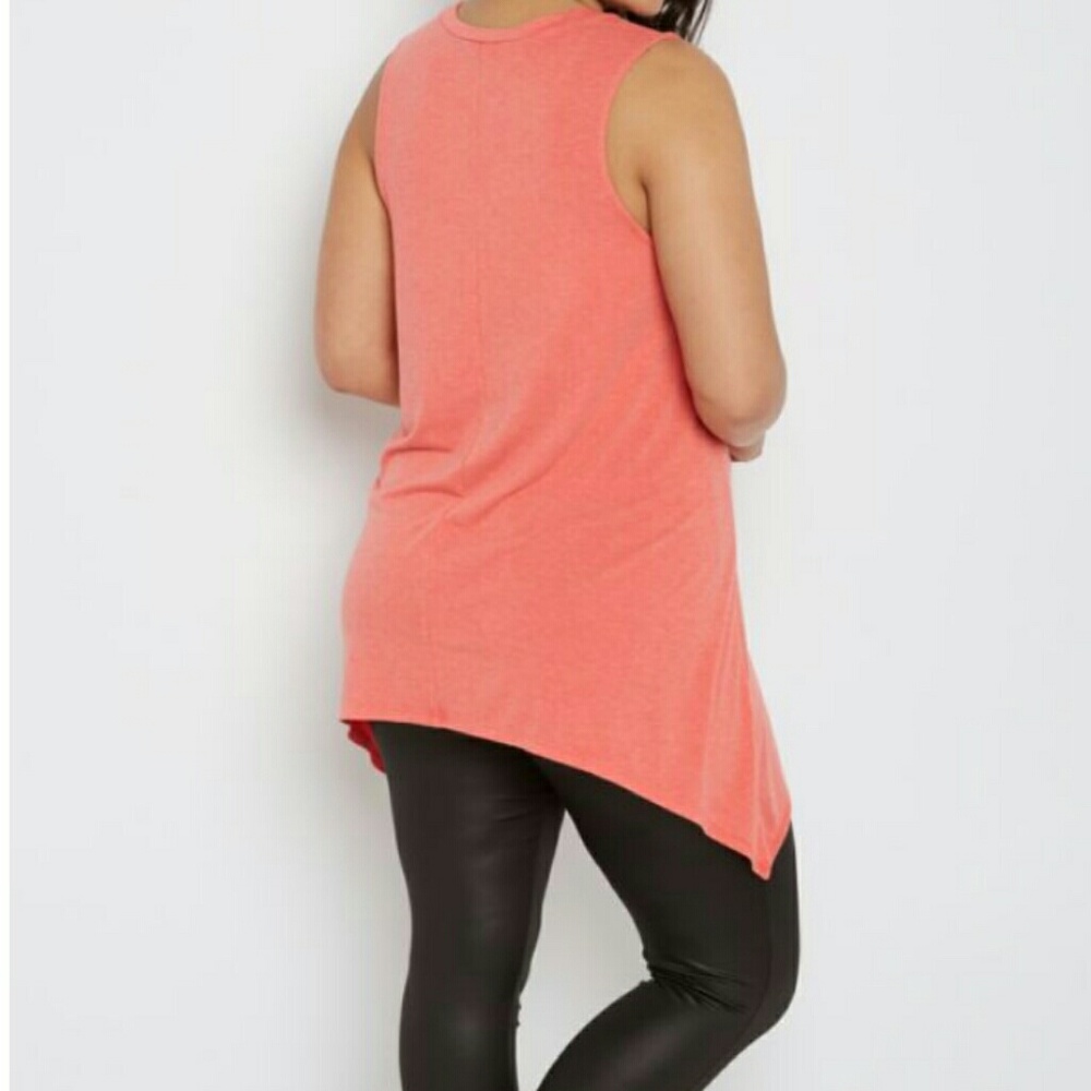 NWT sz 1X Coral Sharkbite Tunic - Picture 2 of 2