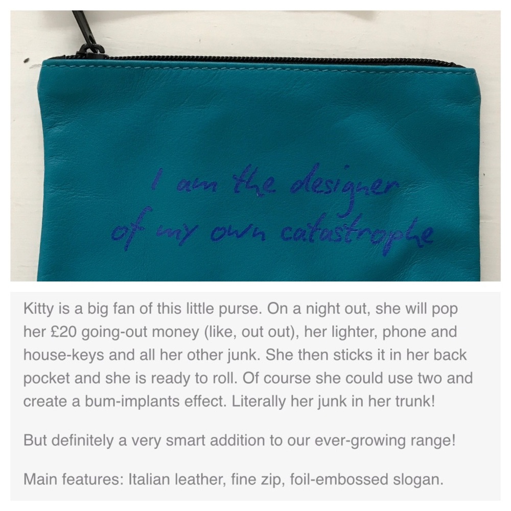 It's not me, it's you! Leather coin purse/cosmetic