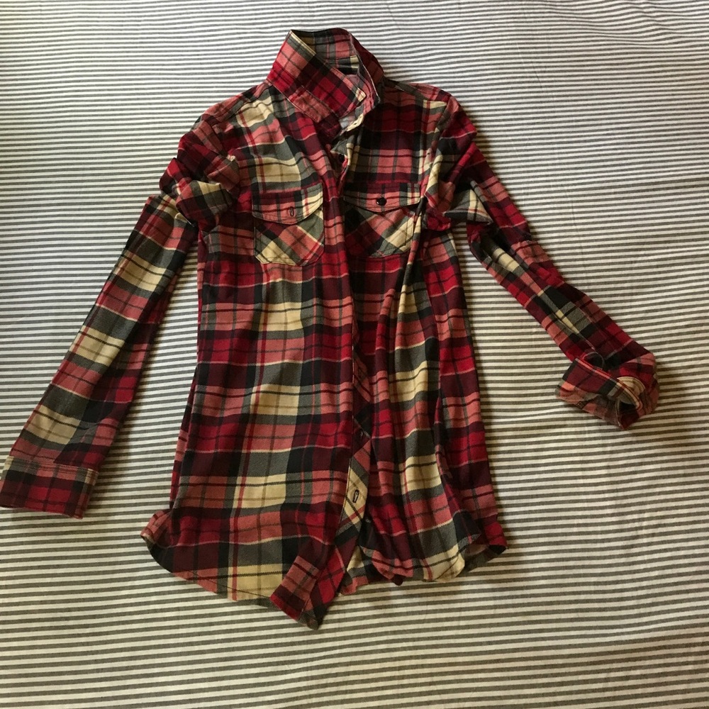 Red plaid sweater