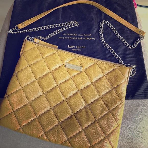 Kate Spade Yellow Quilted Crossbody Bag - Picture 1 of 10