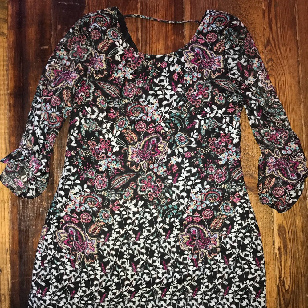 Black Floral/Paisley Dress