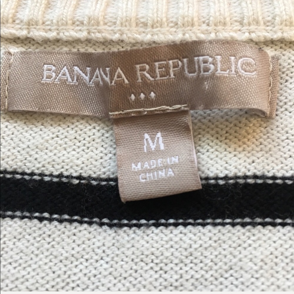❌SOLD❌Banana Republic 3/4 Sleeve Striped Sweater - Picture 6 of 8