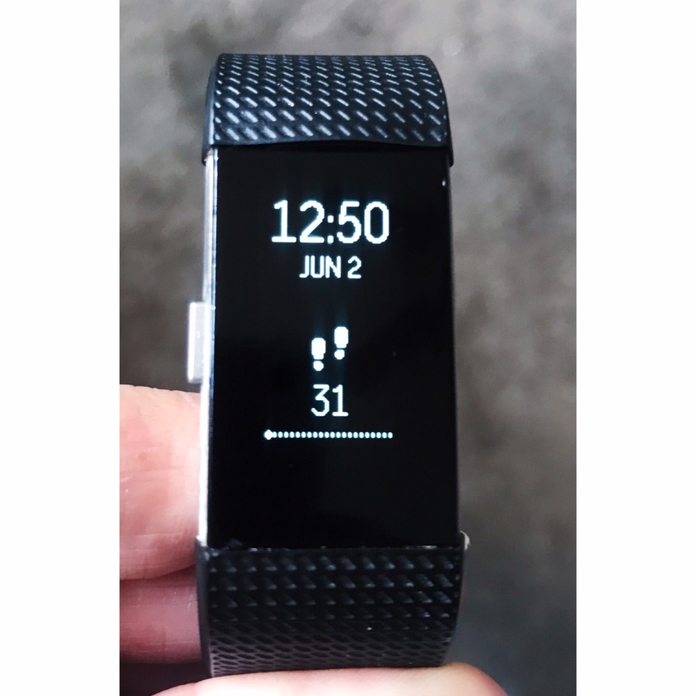 FitBit HR 2 Black Athletic Watch