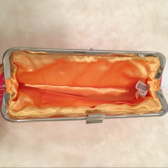 NWT Old Navy Pink & Orange Clutch - Picture 3 of 4