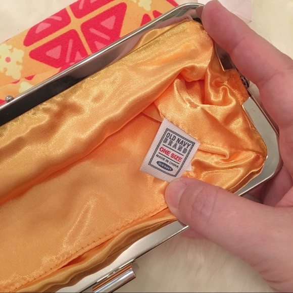NWT Old Navy Pink & Orange Clutch - Picture 4 of 4