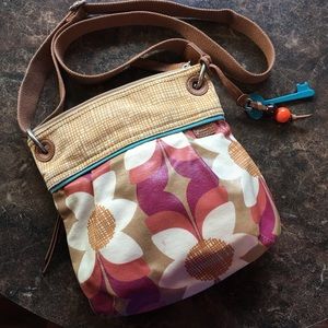 Fossil Coated Canvas Crossbody