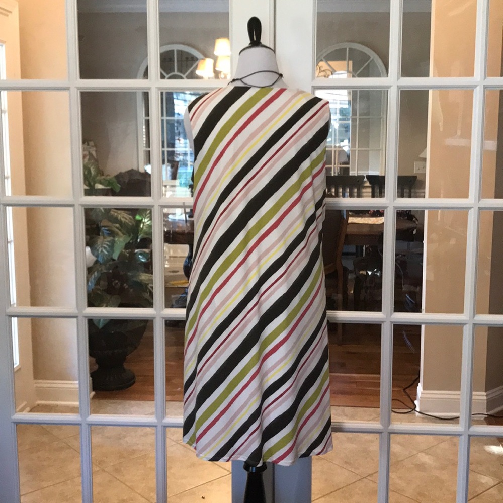 Nine West Olive Striped Midi w POCKETS - Picture 5 of 8