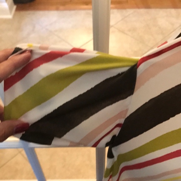 Nine West Olive Striped Midi w POCKETS - Picture 6 of 8