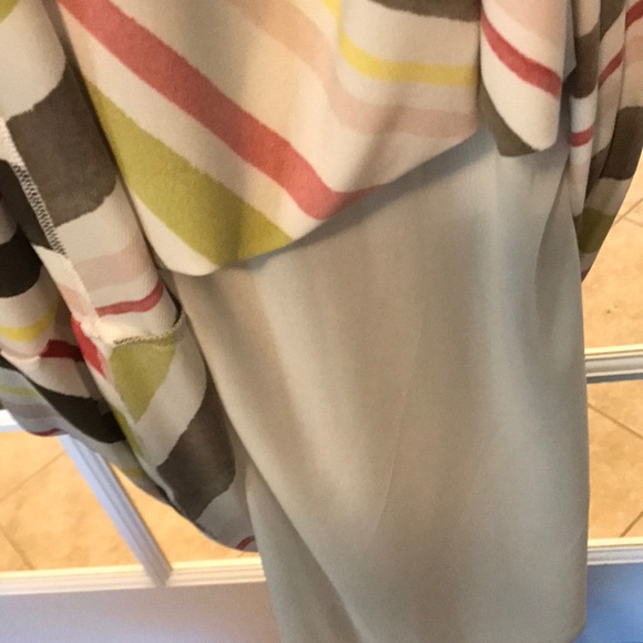 Nine West Olive Striped Midi w POCKETS - Picture 7 of 8