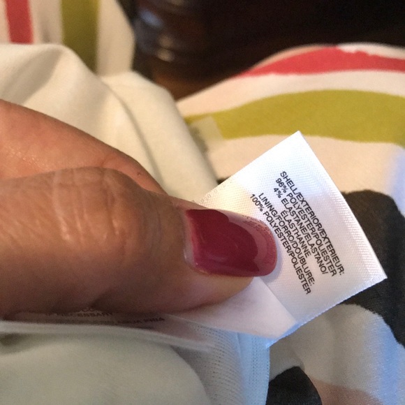 Nine West Olive Striped Midi w POCKETS - Picture 8 of 8