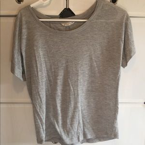 Grey loose fit crop top