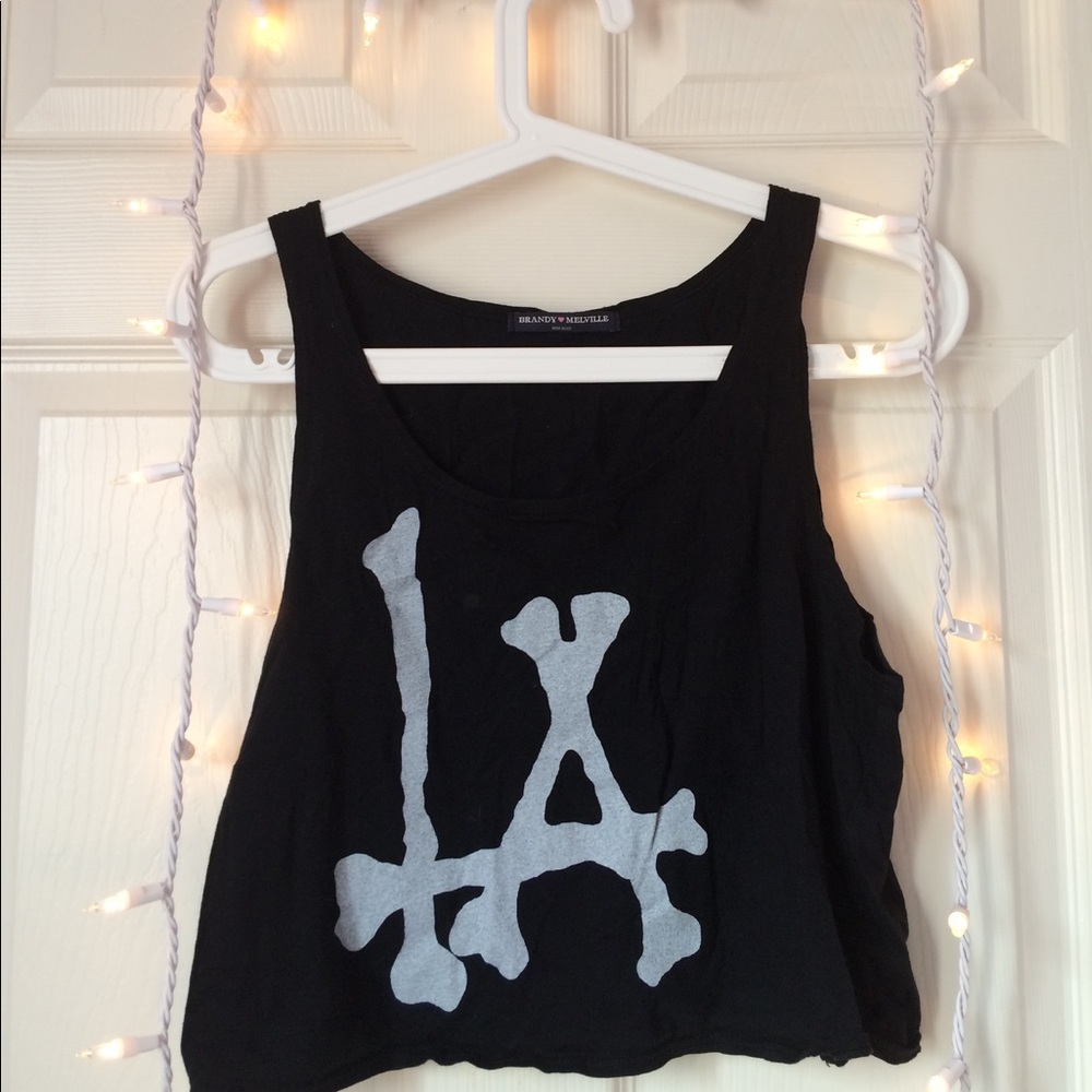 Brandy Melville LA Bones Cropped Tank