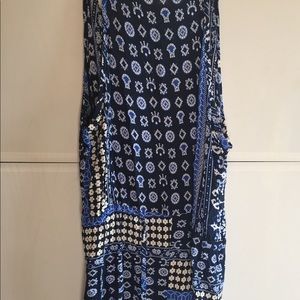 Blue patterned romper