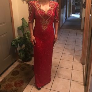Beautiful vintage red gown