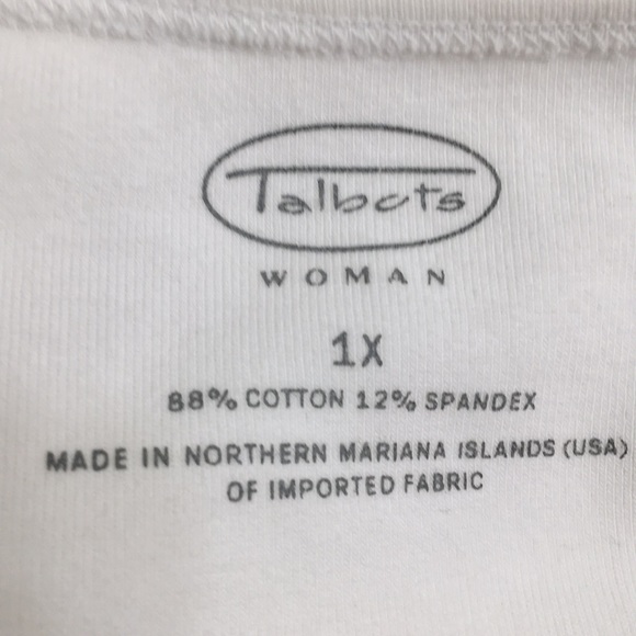 Talbots Woman's Solid Tee Size 1X - Picture 3 of 3