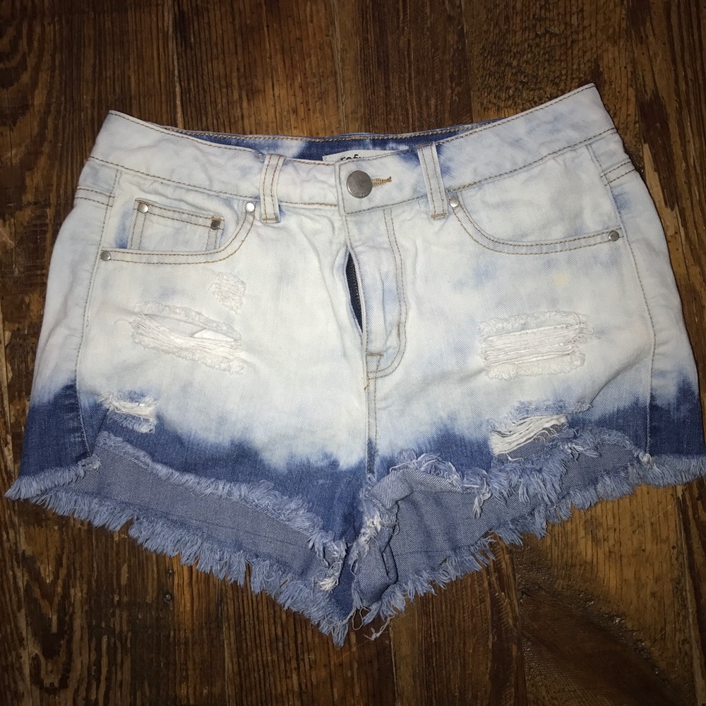 Denim Ombré Shorts