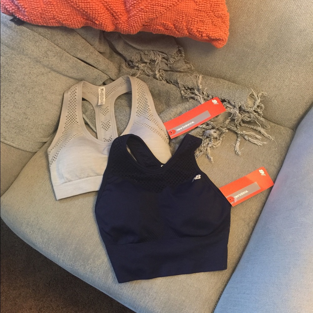 2 new balance sports bras, with tags.