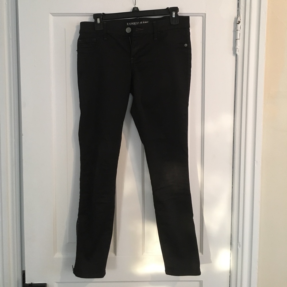 Express Jeans black skinny stretch jean leggings