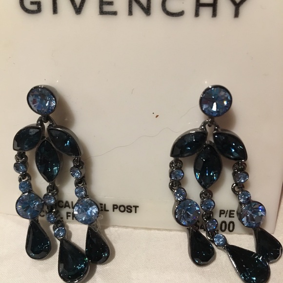 Givenchy Jewelry - Semi-Precious Blue Stones Post Danglers NWT