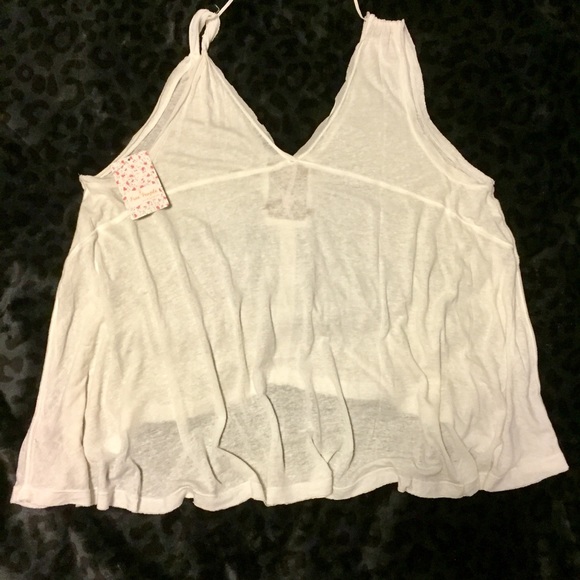 Free People Embellished Ivory Linen Tank - Picture 5 of 6