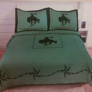 3 pcs Western Star Bedspread Set